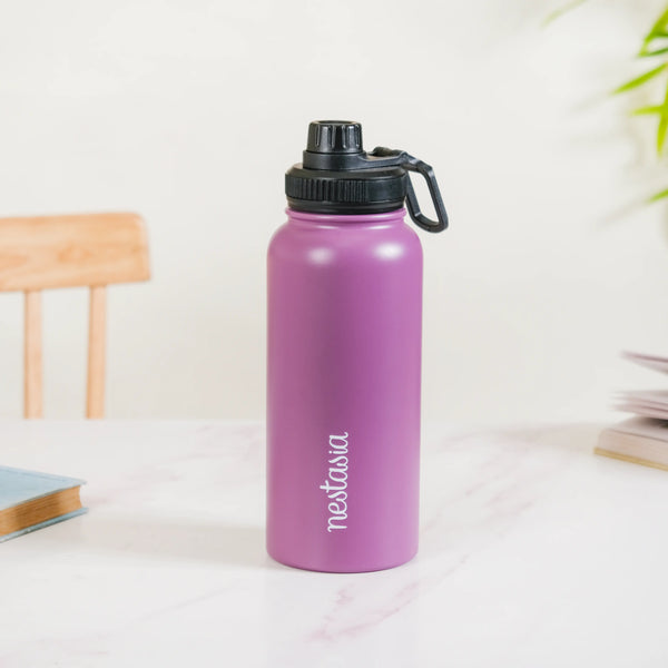 Stainless Steel Sipper Bottle Purple 1L - Water bottle, stainless steel water bottle, insulated water bottle, sipper water bottle