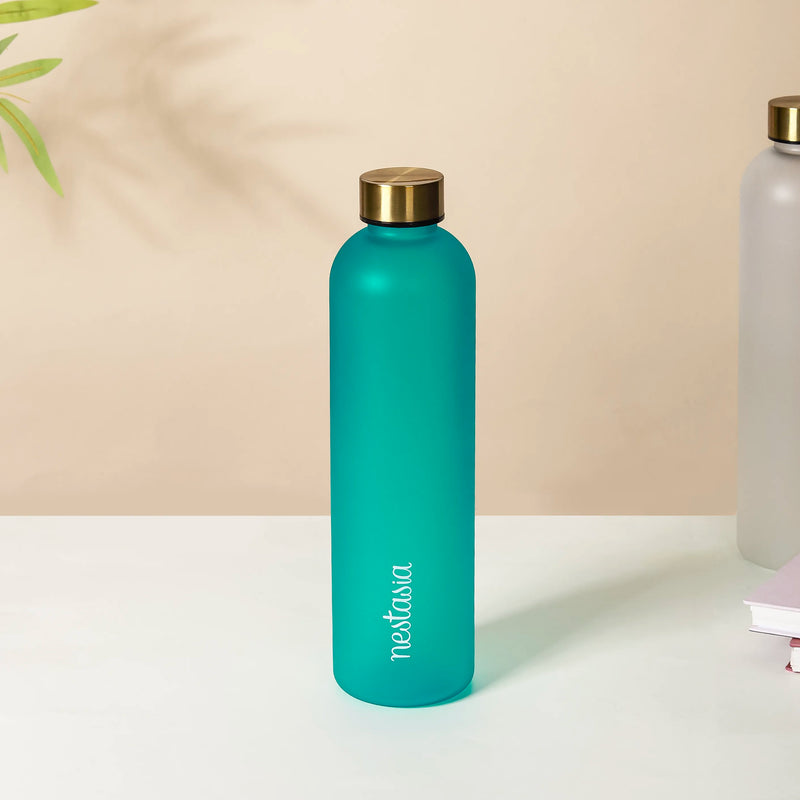 Hydration Water Bottle Teal 1L Set Of 2 - Water bottle, water bottle for office, travel water bottle, BPA free water bottle, leakproof water bottle
