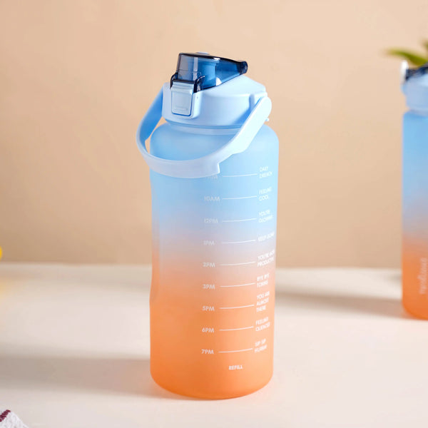 Motivational Water Bottles Set of 3 Blue Orange