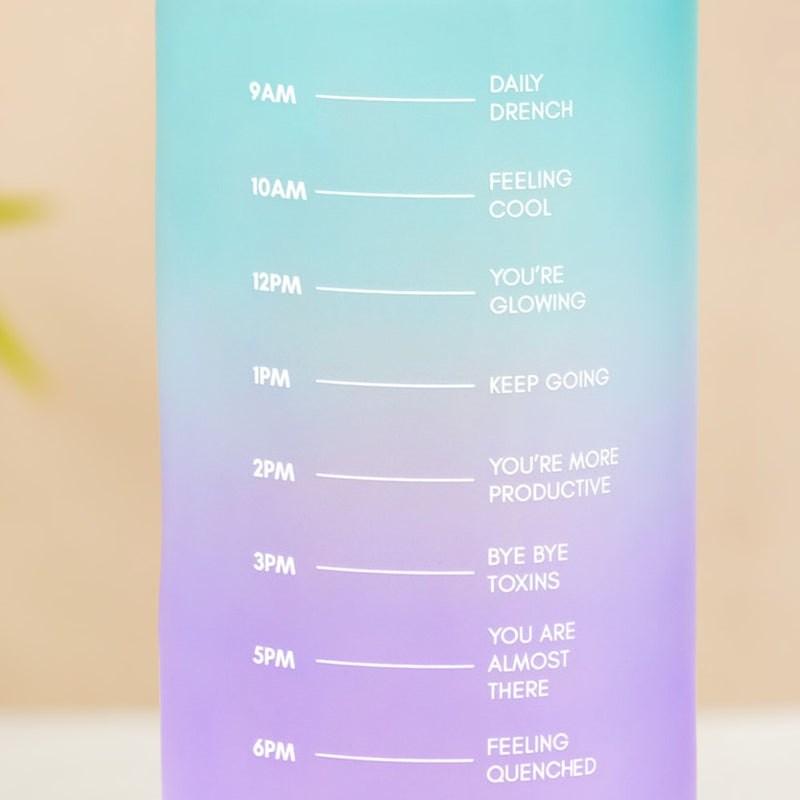 Set Of 3 Motivational Water Bottles Green Lavender- Water bottles, water bottle set, BPA free water bottles, water bottle with sipper