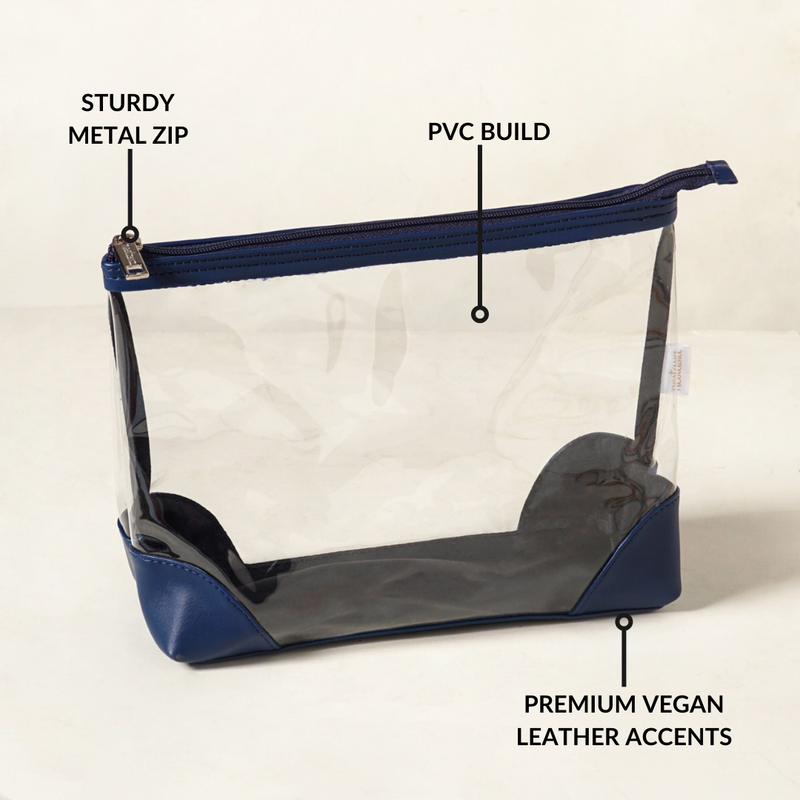 Waterproof Travel Pouch Set Of 3 Blue