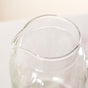 Wavy Glass Pitcher With Wooden Handle And Lid