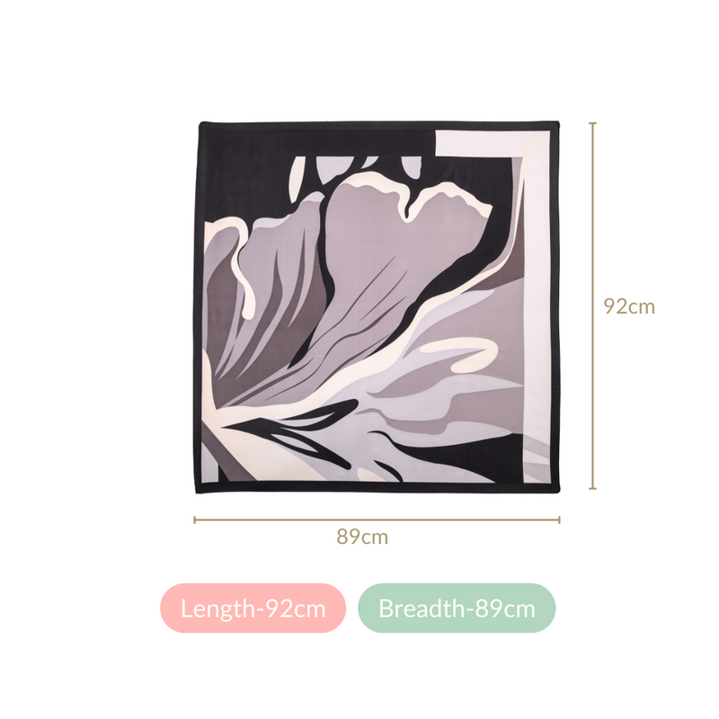 Wavy Colour Block Silky Fashion Scarf For Women