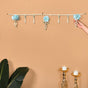 Artificial Pearl String Blue Blossom Door Hanging