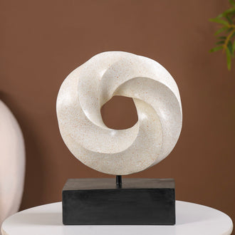 Whirlwind Art Decor Showpiece White