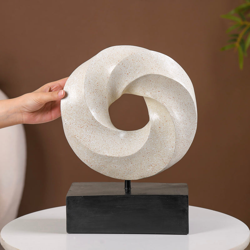 Whirlwind Art Decor Showpiece White
