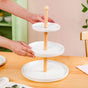 White 3 Tier Ceramic Cupcake Stand