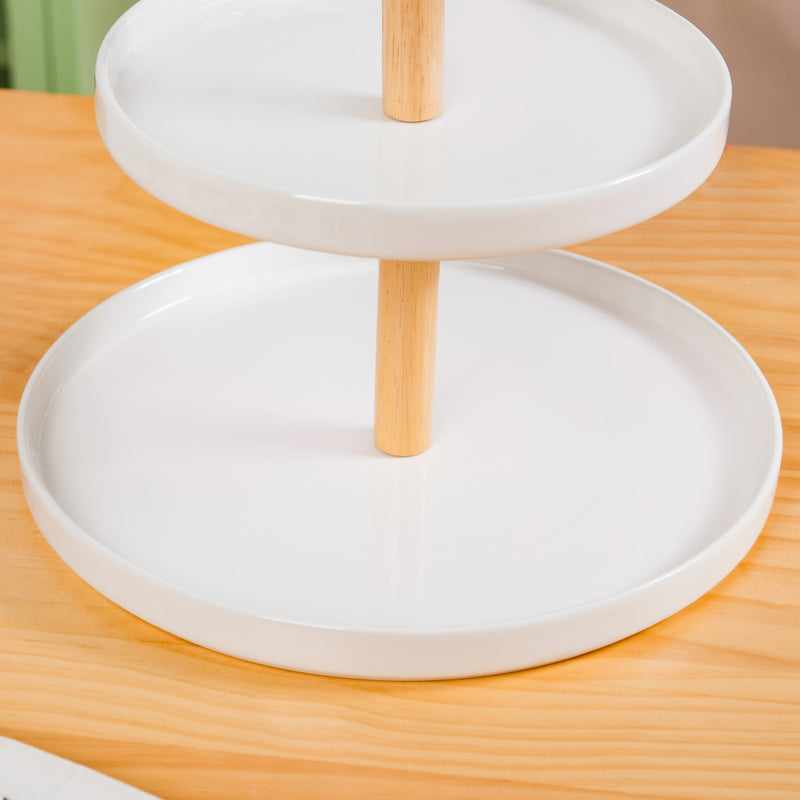 White 3 Tier Ceramic Cupcake Stand