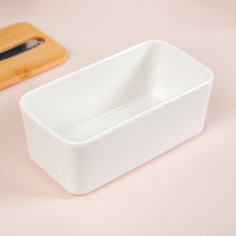 Ceramic Butter Dish With Lid And Stainless Steel Butter Knife