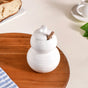 White Honey Pot With Wooden Dipper 350ml