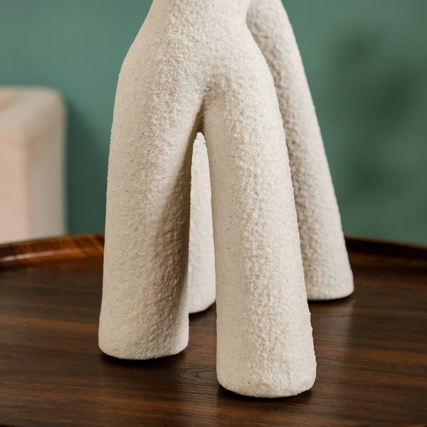 White Table Top Cat Statue