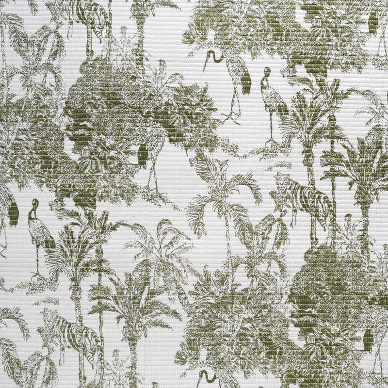 White Tropical Quilted Cotton Bedcover 252x227cm