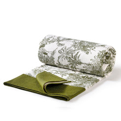 White Tropical Quilted Cotton Bedcover 252x227cm