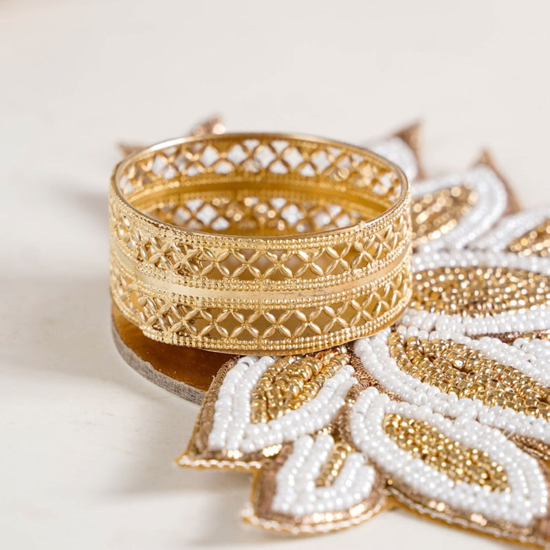 Lotus Tealight Candle Holder Set of 4 White