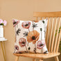 Poppy Flower Cotton Embroidered Cushion Cover 40x40cm