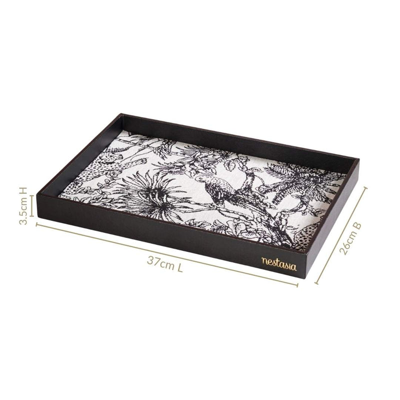 Wildlife Print Desk Organizer Tray Rectangle