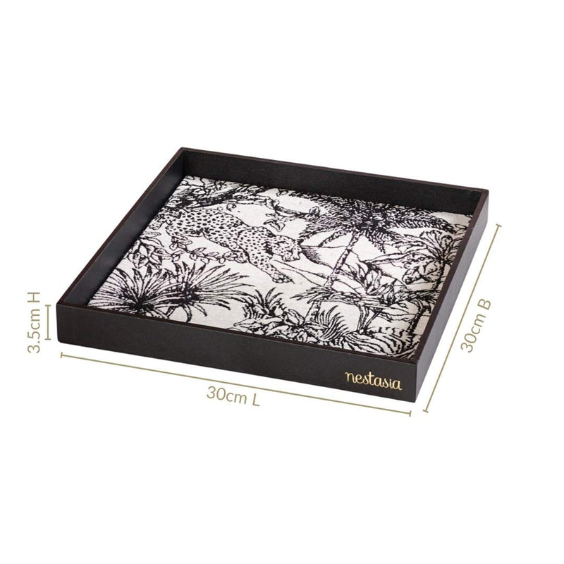 Wildlife Print Desk Organizer Tray Square