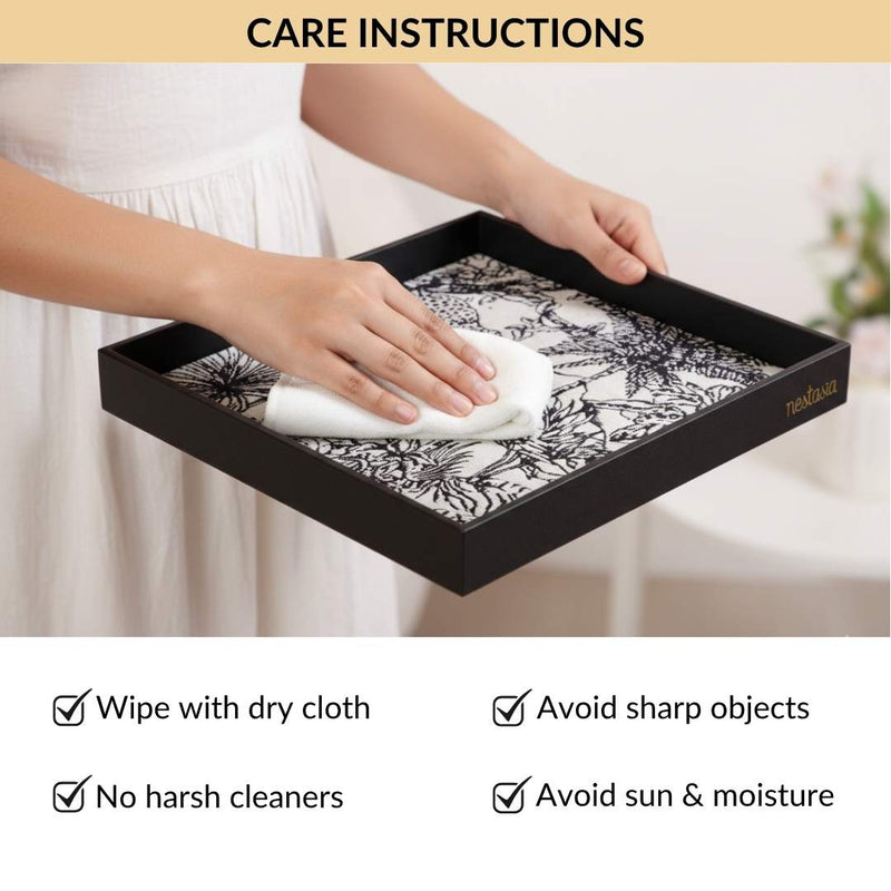Wildlife Print Desk Organizer Tray Square