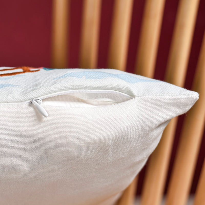 Winter Wonderland Embroidered Cushion Cover 39x39cm