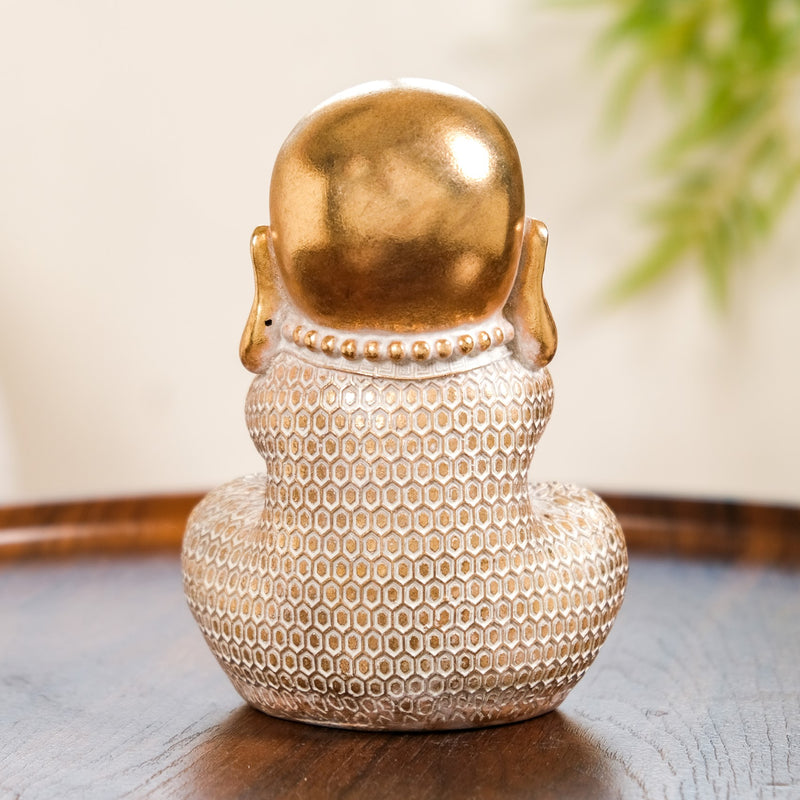 Wise Monk Trio Showpiece For Home Decor Gold