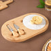 Wooden Cheese Platter Set With Marble Board And Cheese Cutlery