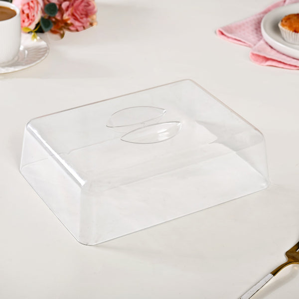 Rectangular Wooden Cake Stand With Cloche Online - Premium Cake Stand ...