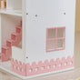 Wooden Dollhouse With Furniture Set Pink