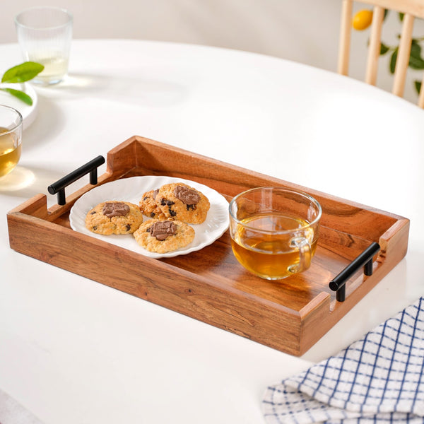 Wooden Tray With Handles