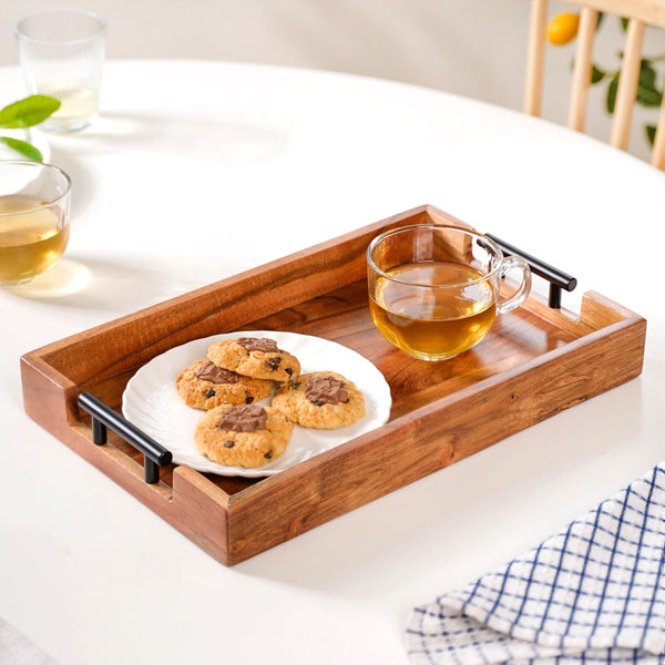 Wooden Tray With Handles