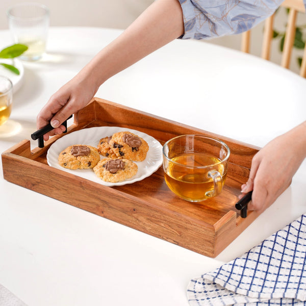 Wooden Tray With Handles