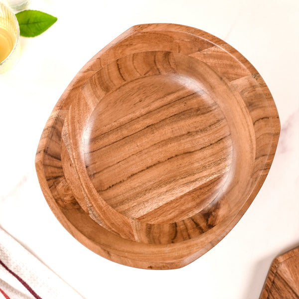 Acacia Wood Salad Bowl With Legs 1500ml