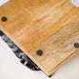 Black Leaf Decorative Wooden Tray 15x7 Inch