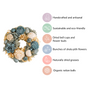 Sustainable Floral Wreath Garland Blue & White