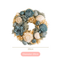 Sustainable Floral Wreath Garland Blue & White