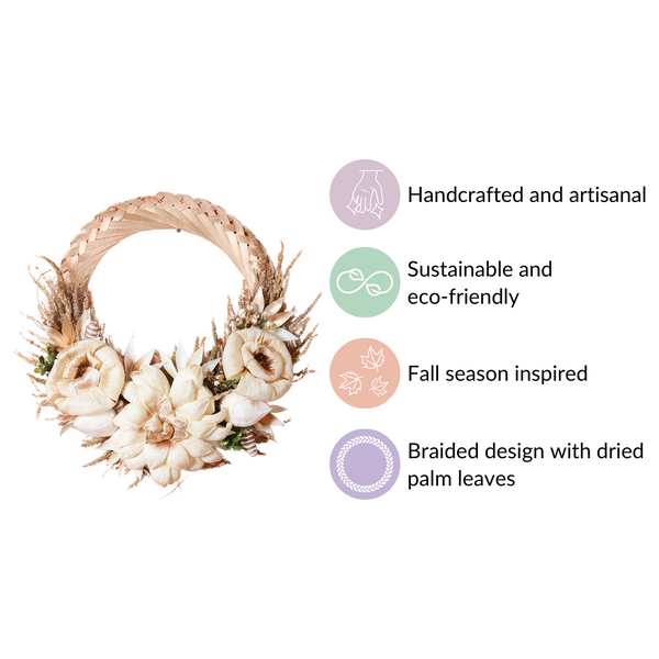 Eco-Friendly Wreath With Dried Flowers