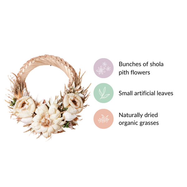 Eco-Friendly Wreath With Dried Flowers