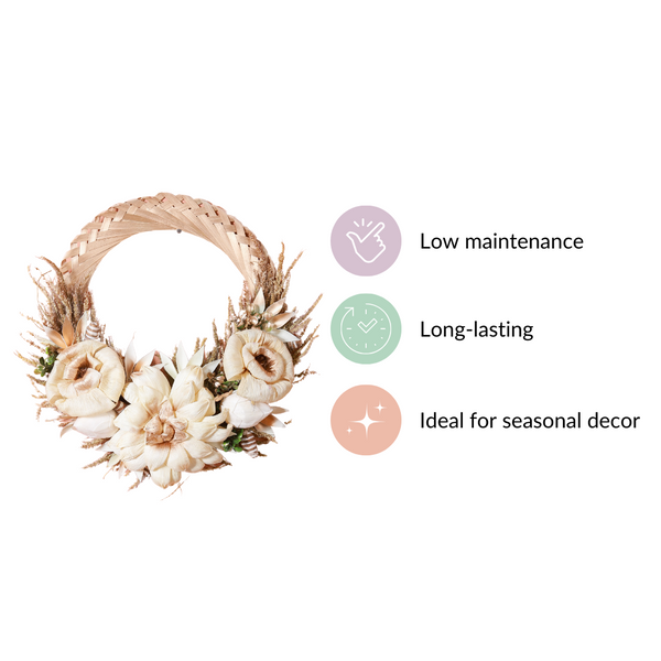 Eco-Friendly Wreath With Dried Flowers