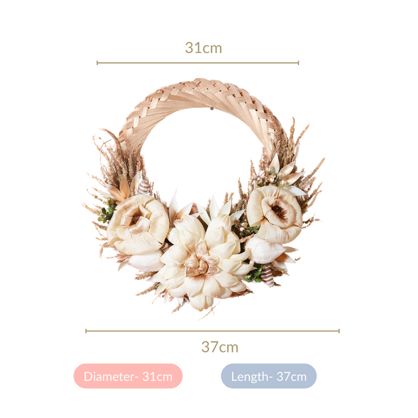 Eco-Friendly Wreath With Dried Flowers