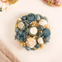 Sustainable Floral Wreath Garland Blue & White