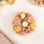 Shola Flower Wreath For Wall Decor Yellow & Peach