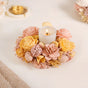 Shola Flower Wreath For Wall Decor Yellow & Peach