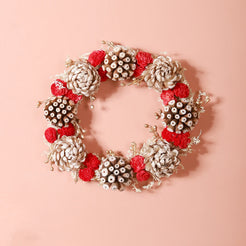 Sola Flower Wreath For Wall Decor Red & Beige