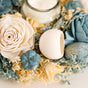 Sustainable Floral Wreath Garland Blue & White