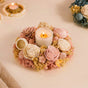 Eco-Friendly Rose Dried Flower Wreath Pink- Eco-Friendly Dried Flower Wreath, Decorative Dried Flower Wreath, Sustainable Flower, Floral Wall Decor