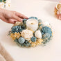 Sustainable Floral Wreath Garland Blue & White