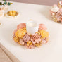 Shola Flower Wreath For Wall Decor Yellow & Peach