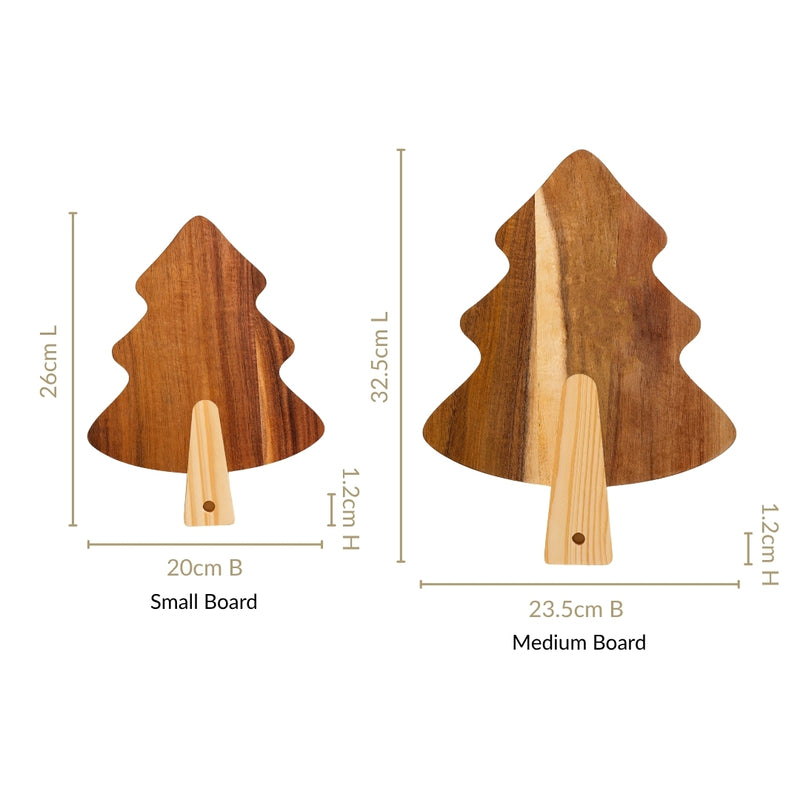 Xmas Tree Platter With Raffia Set Of 3