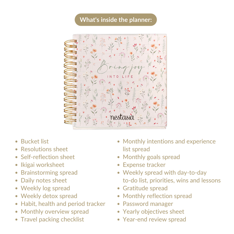 Floral Annual Undated Planner