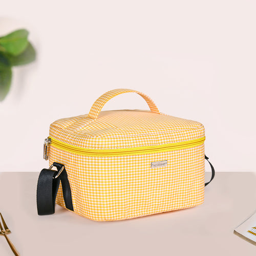 Sunshine Checkered Insulated Lunch Bag