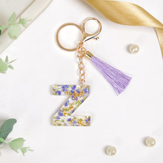 Hana Z Resin Keychain With Gold Flecks